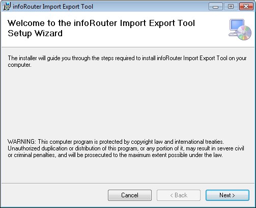 inforouter import export tool implementation guide