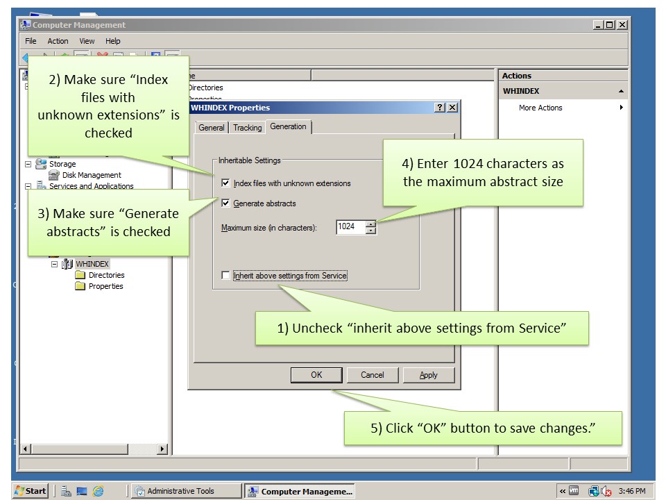 Creating index server catalog manually