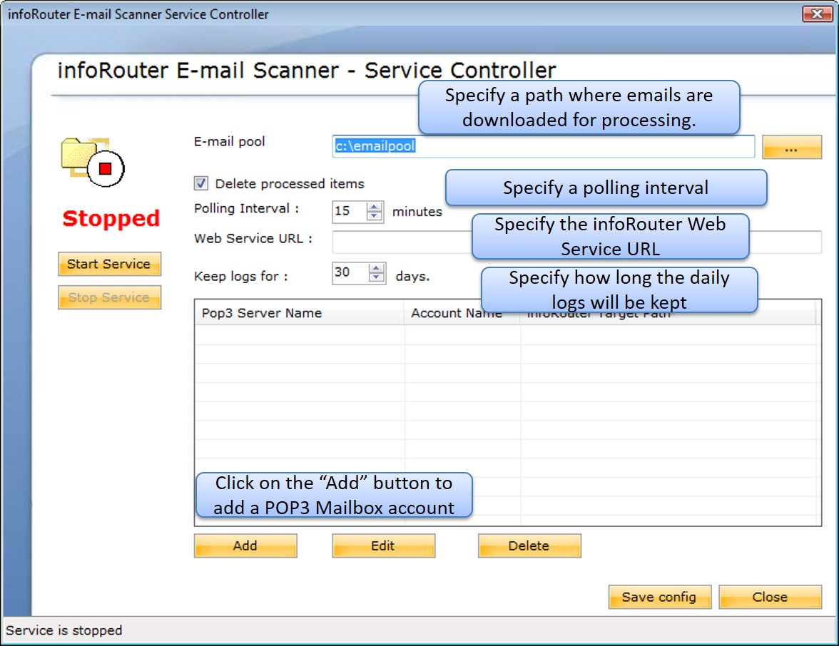 Email scanner service implementation guide