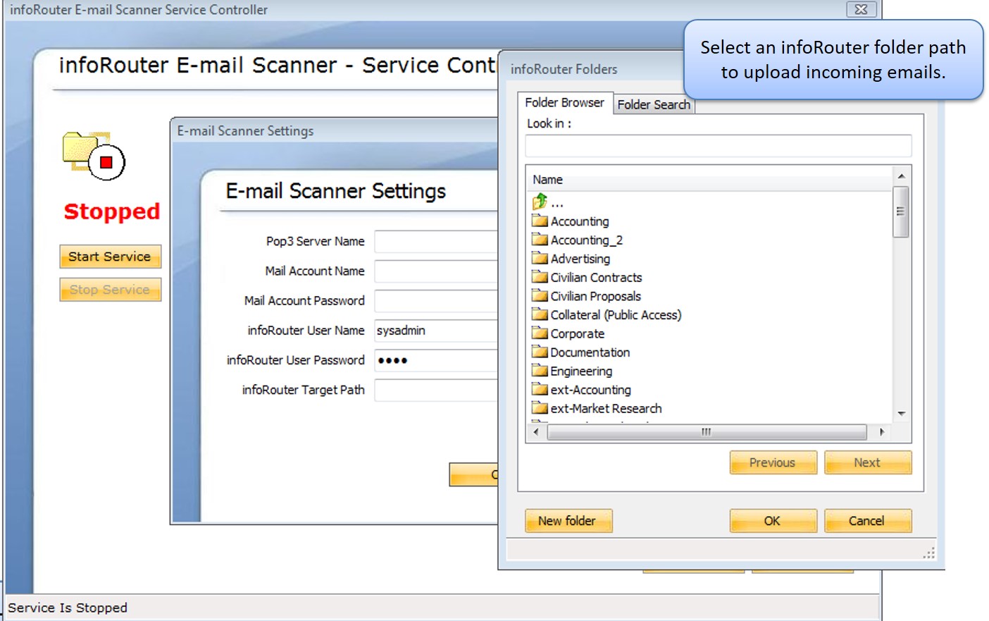 Email scanner service implementation guide