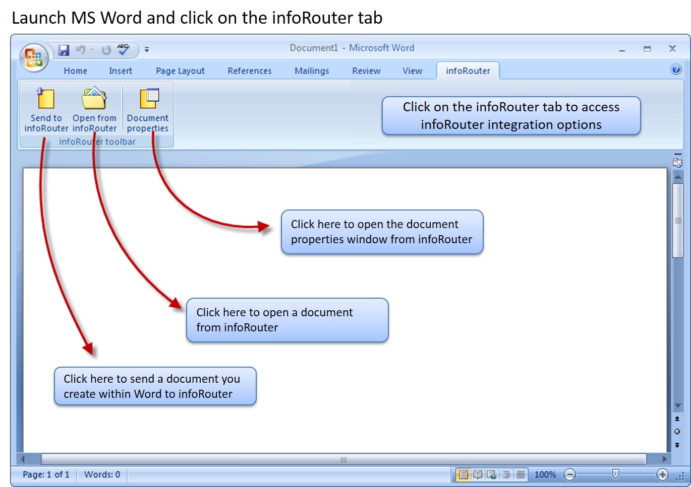 inforouter add-in for microsoft word users guide