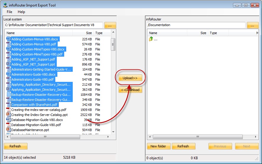 inforouter import export tool user guide