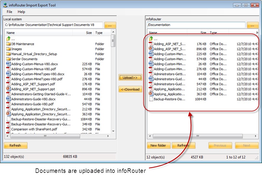 inforouter import export tool user guide