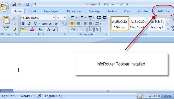 Microsoft office add-in setup