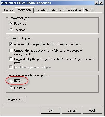 Microsoft office add-in setup using group policy